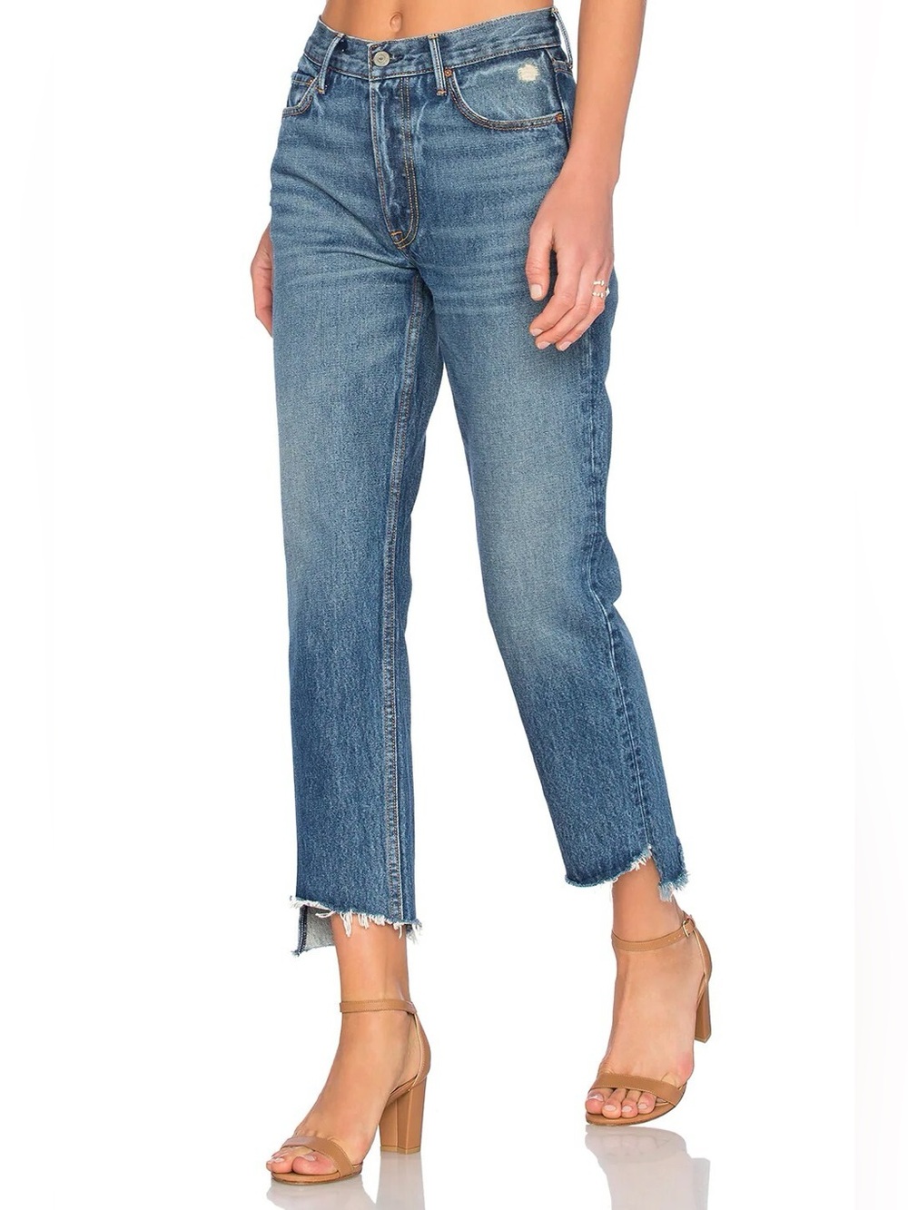 GRLFRND Helena High Rise Crop Jeans